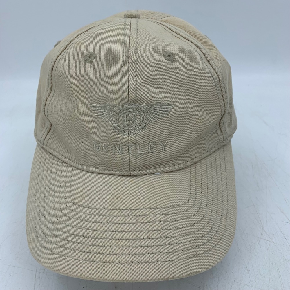Bentley Motors Embroidered Logo Baseball Cap Beige Adjustable Dad Hat